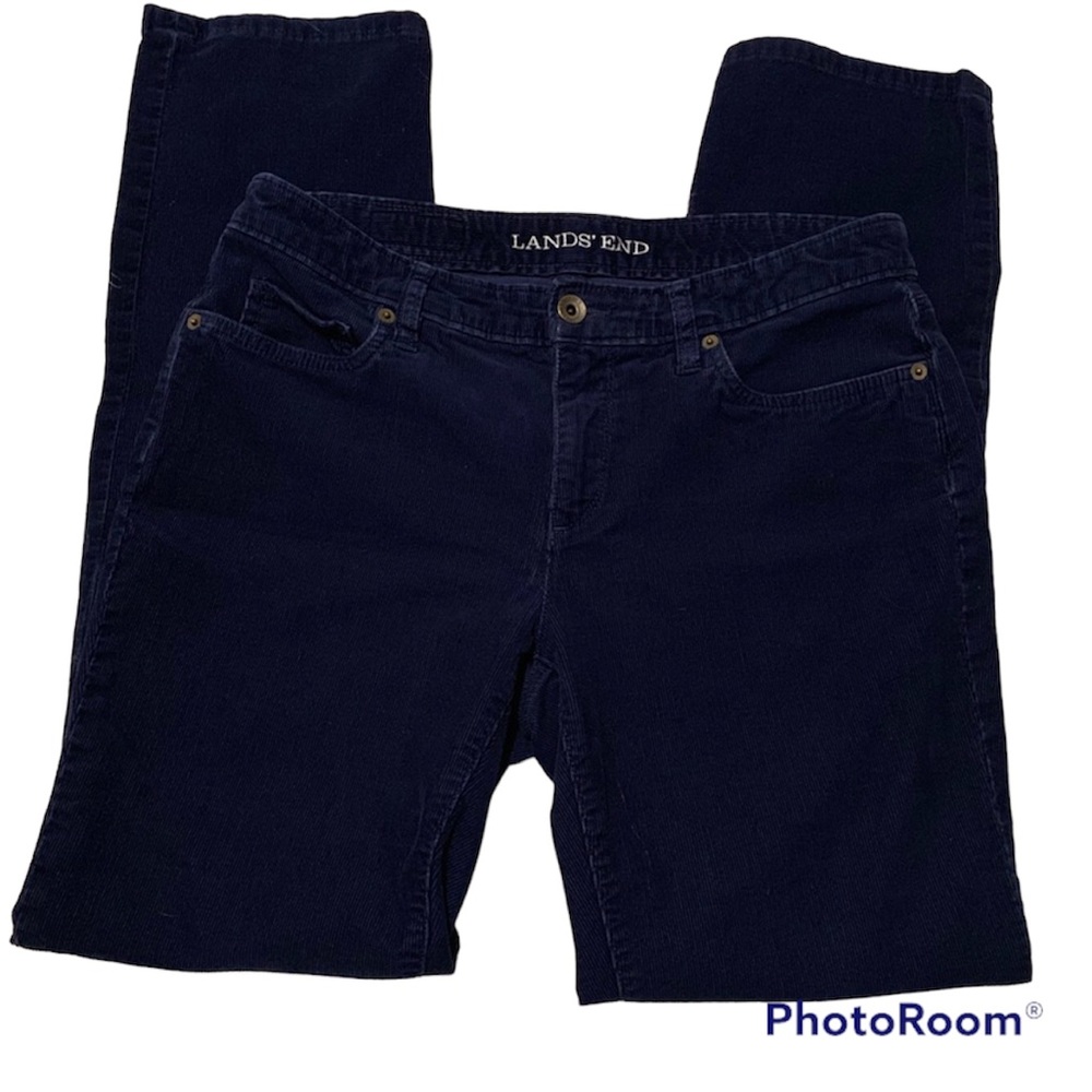 Lands End Corduroy Casual Jambes Droites straight Leg 8P